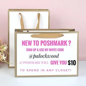You will get $10 Posh Credit when you sign up to Poshmark with my invite code